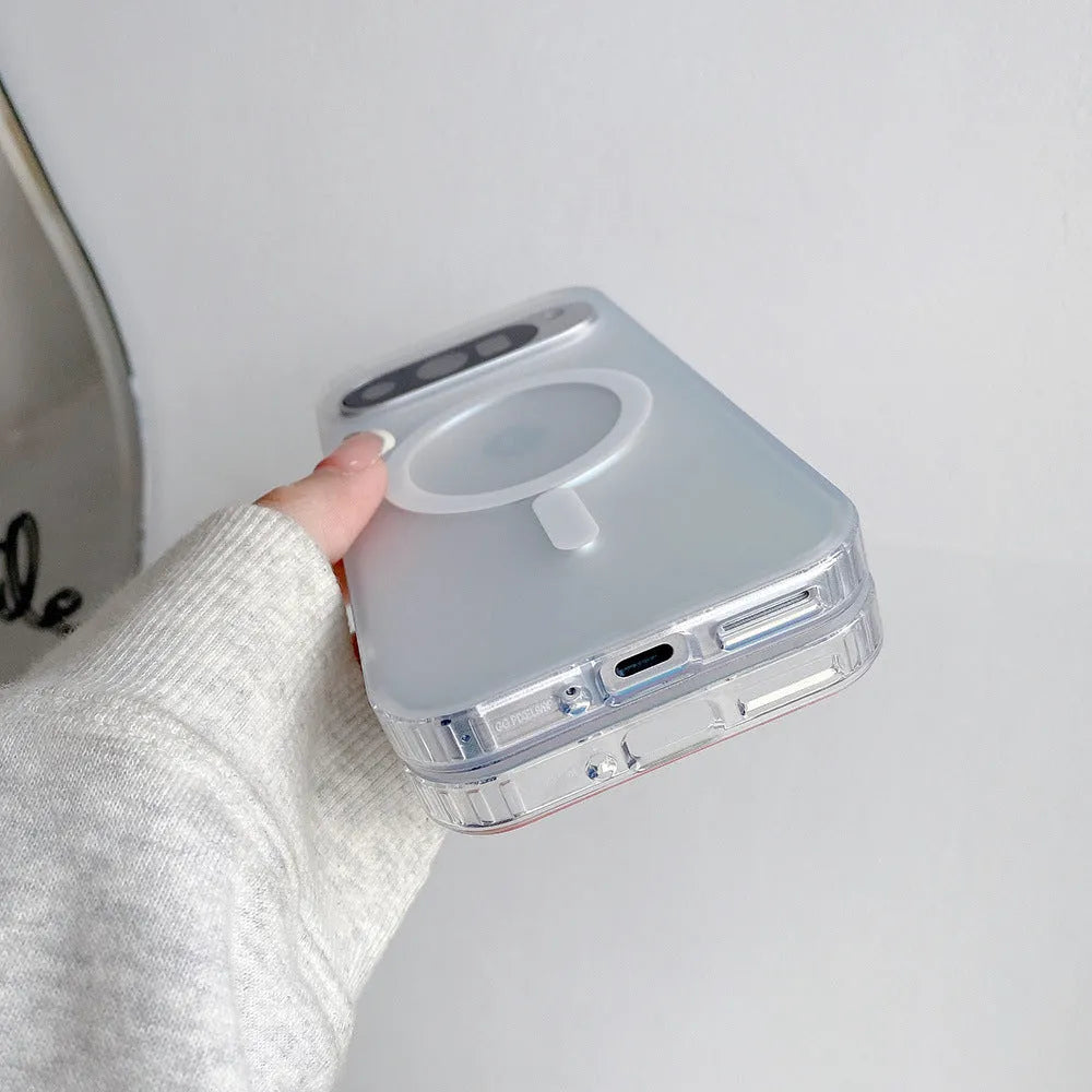 Frosted laser phone case for Google models, TPU and PC matte magnetic cover with IMD craftsmanship