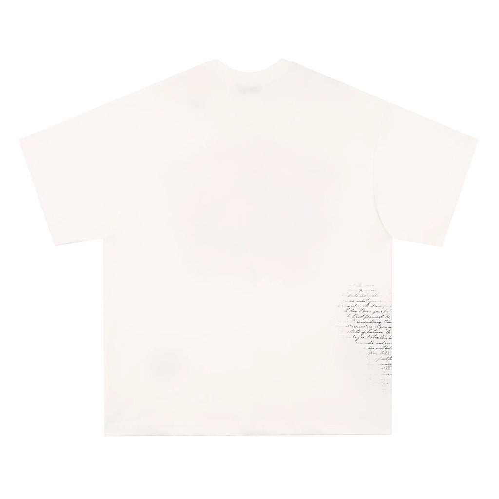 American retro hip hop gothic T-shirt with letter print design in pure cotton fabric