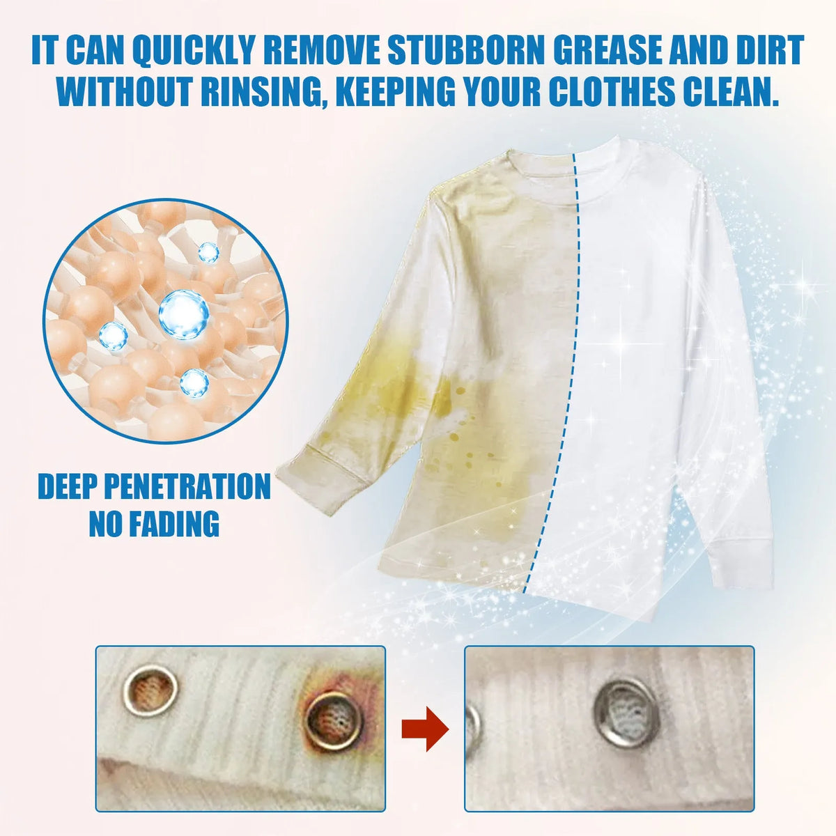 60ml clothes cleaner dry cleaning agent bottle for stubborn stains, 13.8x9.3cm, 116g