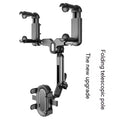Black ABS automobile rear view mirror bracket with folding rod mechanism