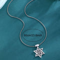 Six pointed star pendant collarbone chain necklace in Style1, fashionable personalised star jewellery for women