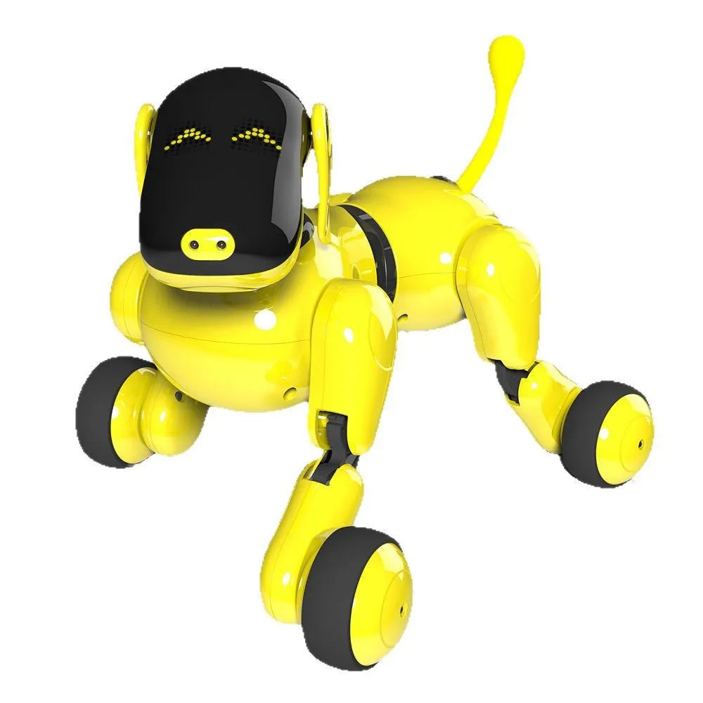 Interactive robot dog toy with ABS body, voice touch APP control, and Bluetooth connection