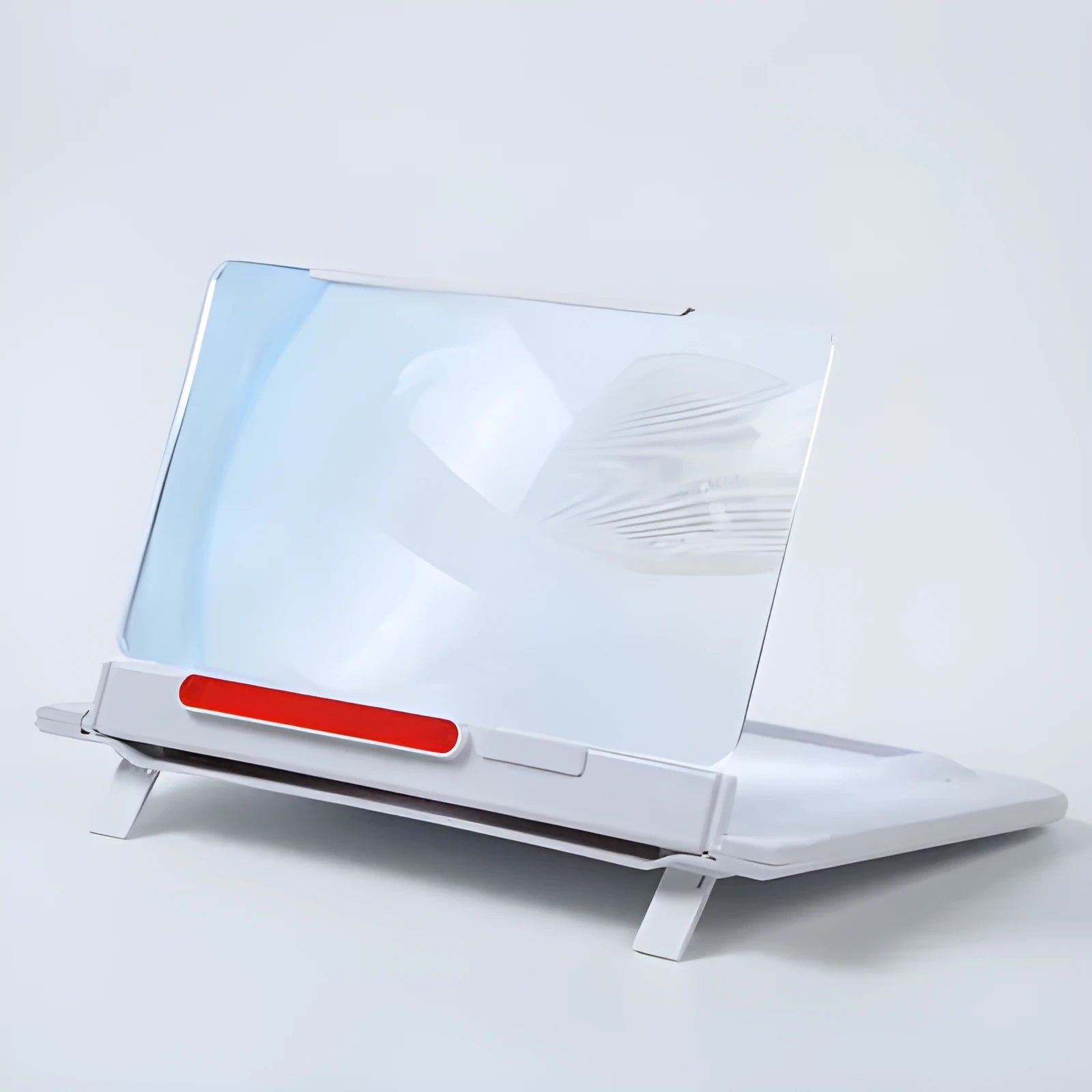 12-inch black pull-out screen amplifier showing horizontal and vertical positions with magnification lens