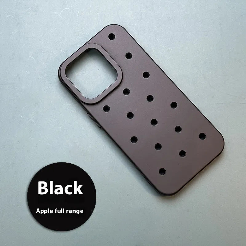 DIY heat dissipation phone case for iPhone 15 Pro Max in black frosted TPU finish