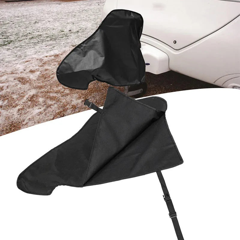 Black PVC chemical fibre RV travel trailer traction hook cover measuring 40x87x62cm