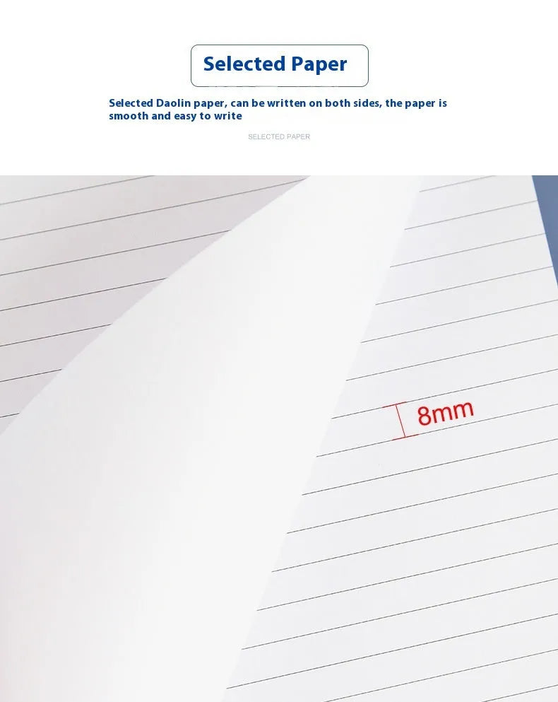 A4 tear-off meeting notebook with grid format pages and adhesive binding