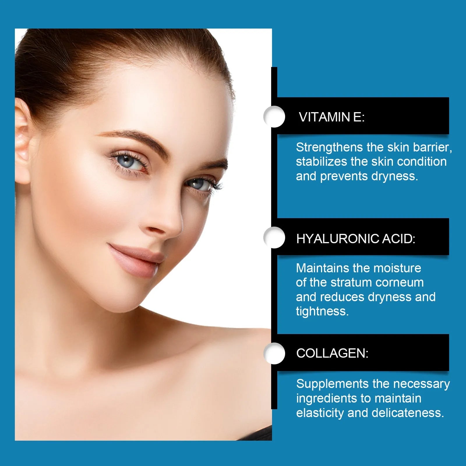 Pack of 5 forehead nourishing and moisturising skincare patches on non-woven fabric.