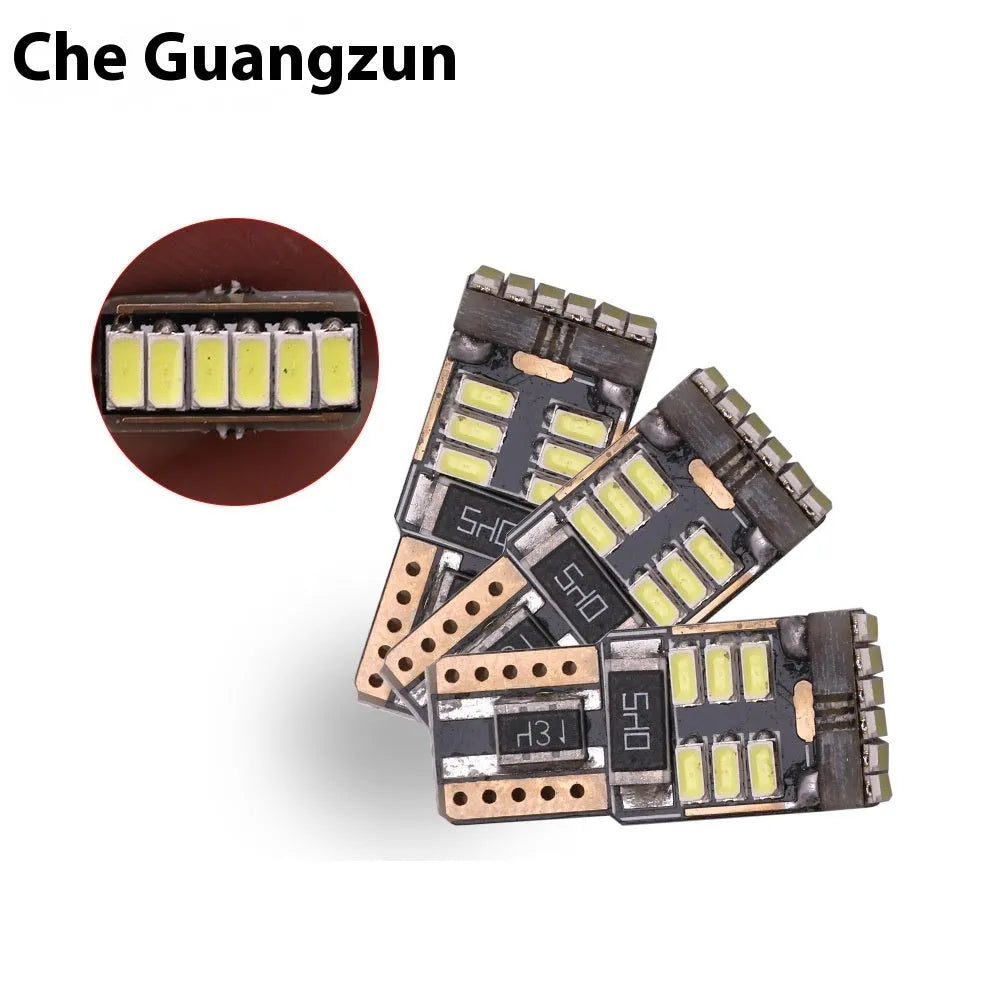 T10 12V automotive LED width indicator light white 6000K with PC board construction