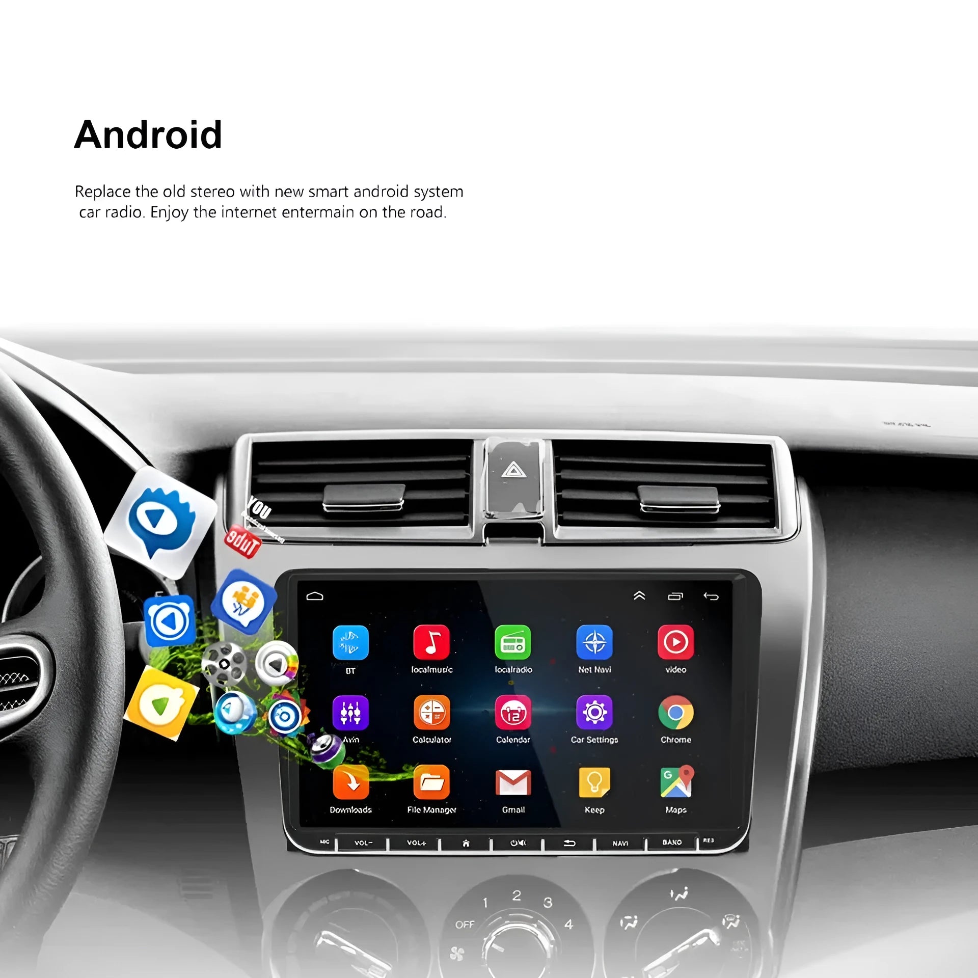 2Din car stereo with 7-inch touchscreen for Toyota Hilux Revo Vigo Fortuner models