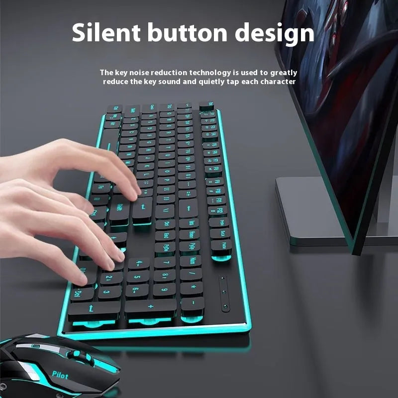 Wireless Bluetooth keyboard with mute button in cherry blossom pink colour