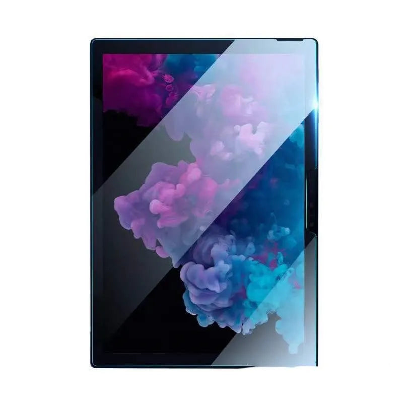 Tempered glass screen protector for Microsoft Surface laptop showing HD clarity and straight edge design