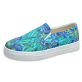 Women's low-top casual canvas slip-on shoes with flat rubber sole in multiple colours