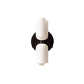 Cream style double head wall lamp with white glass shade and iron base for bedroom