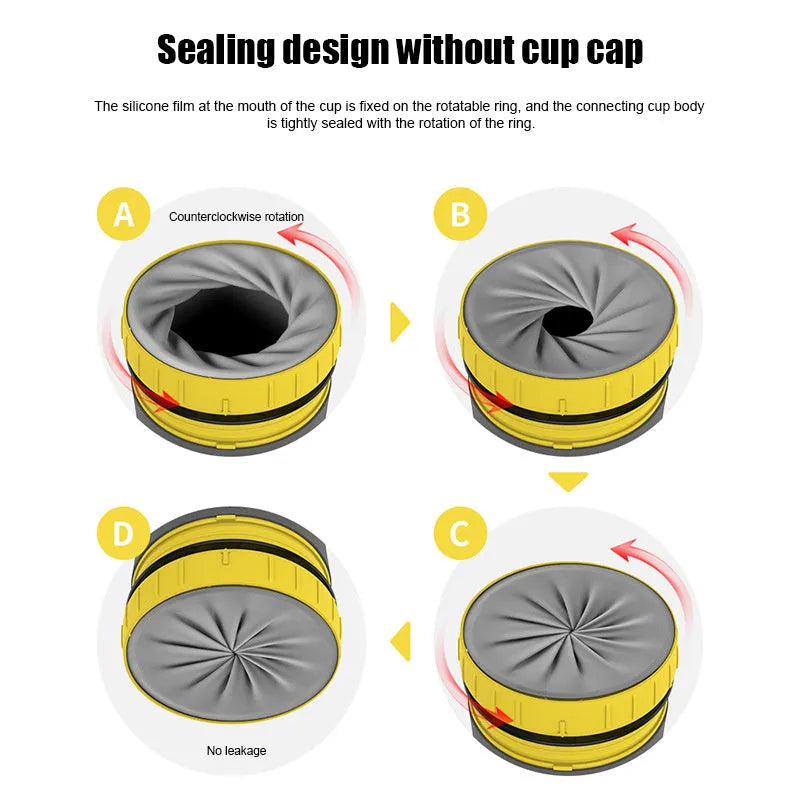 Twist Cup double-walled insulated travel tumbler with cartoon pattern and silicone seal
