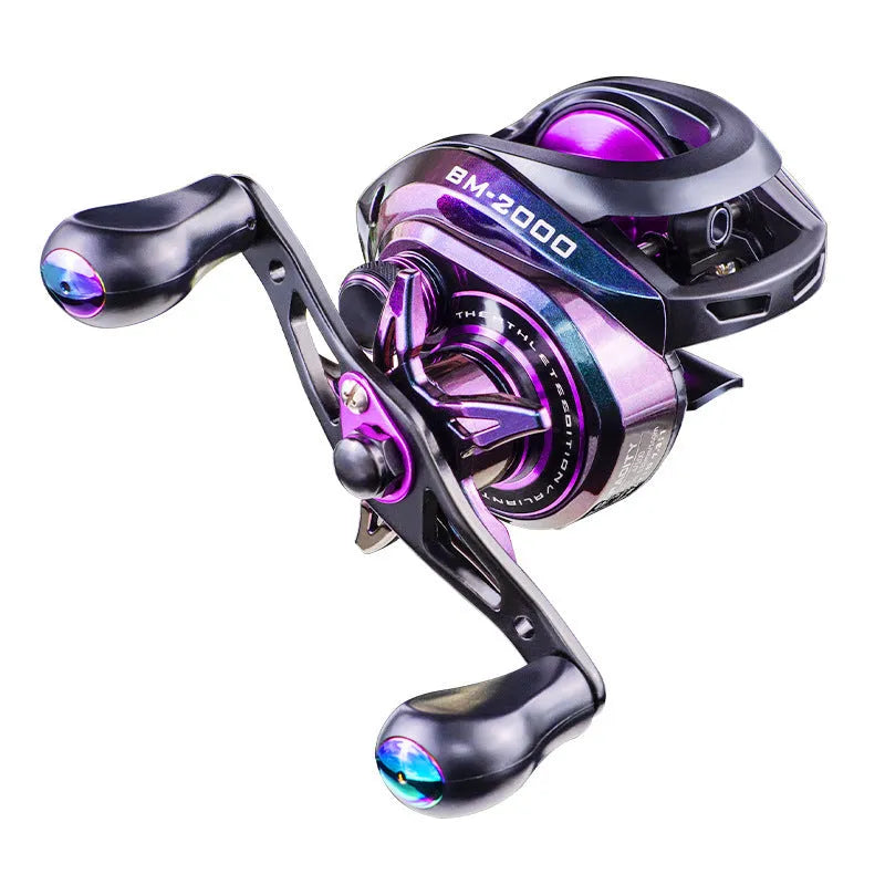 BM2000 fishing reel with magnetic brake water drop system in black colour