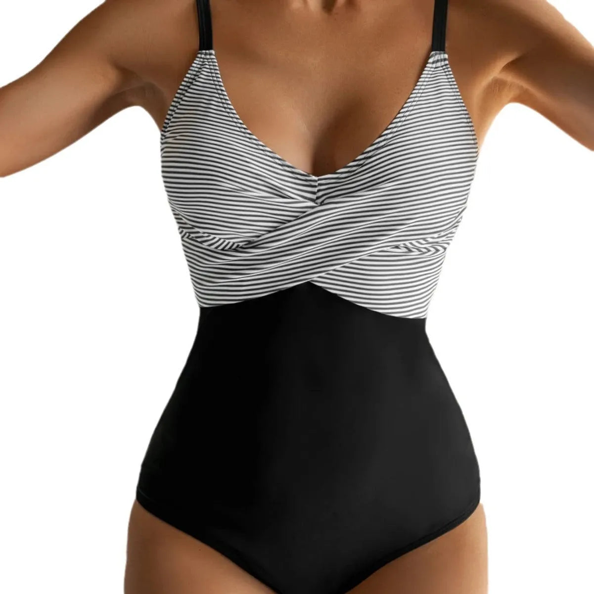 Women's lace-up backless one-piece bikini swimsuit in polyester with floral print