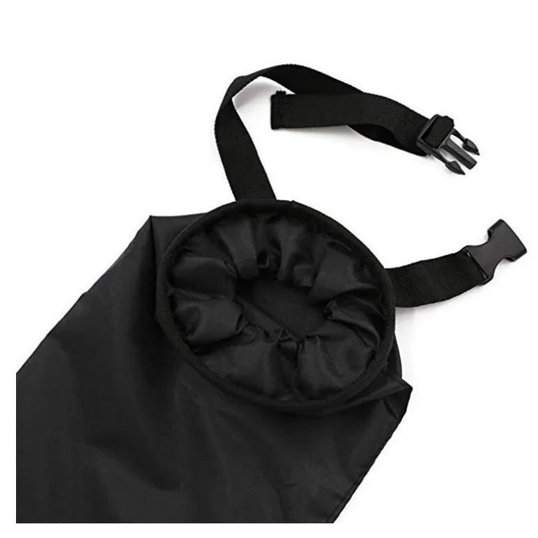 Black waterproof non-woven fabric car hanging storage bag on a car seat back