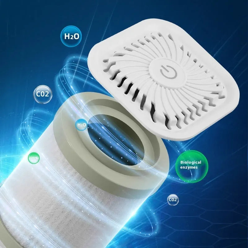 Mini USB air purifier in black or white for cars and small rooms