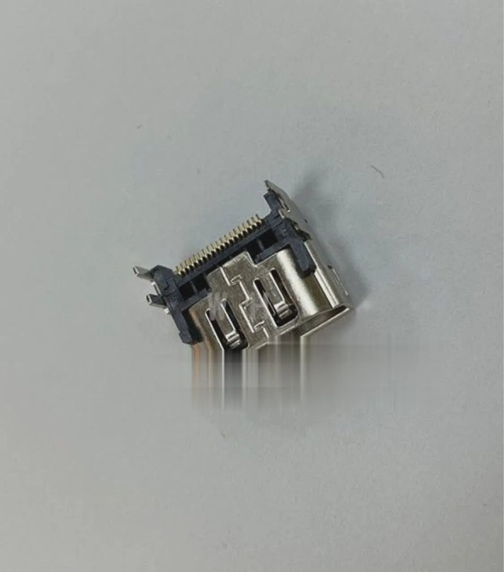 Silver HDMI interface host socket for gaming console and entertainment system repairs