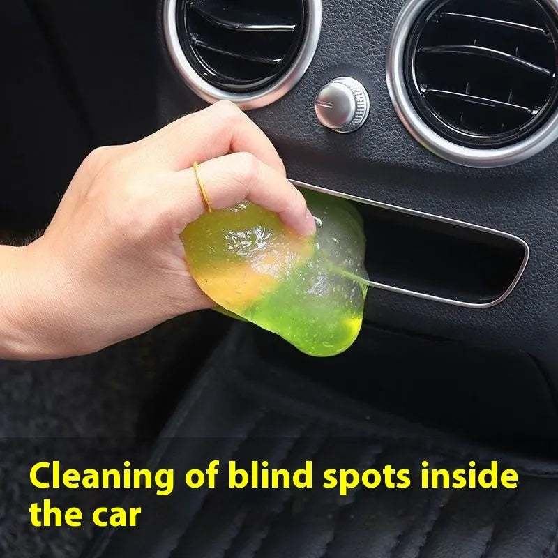 Multicolour dust-sticking soft gel cleaner for car window gaps and air vents 70g reusable block