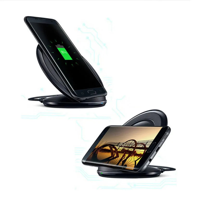 Qi wireless fast charger for Galaxy Note Edge in black or white with logo or neutral design options
