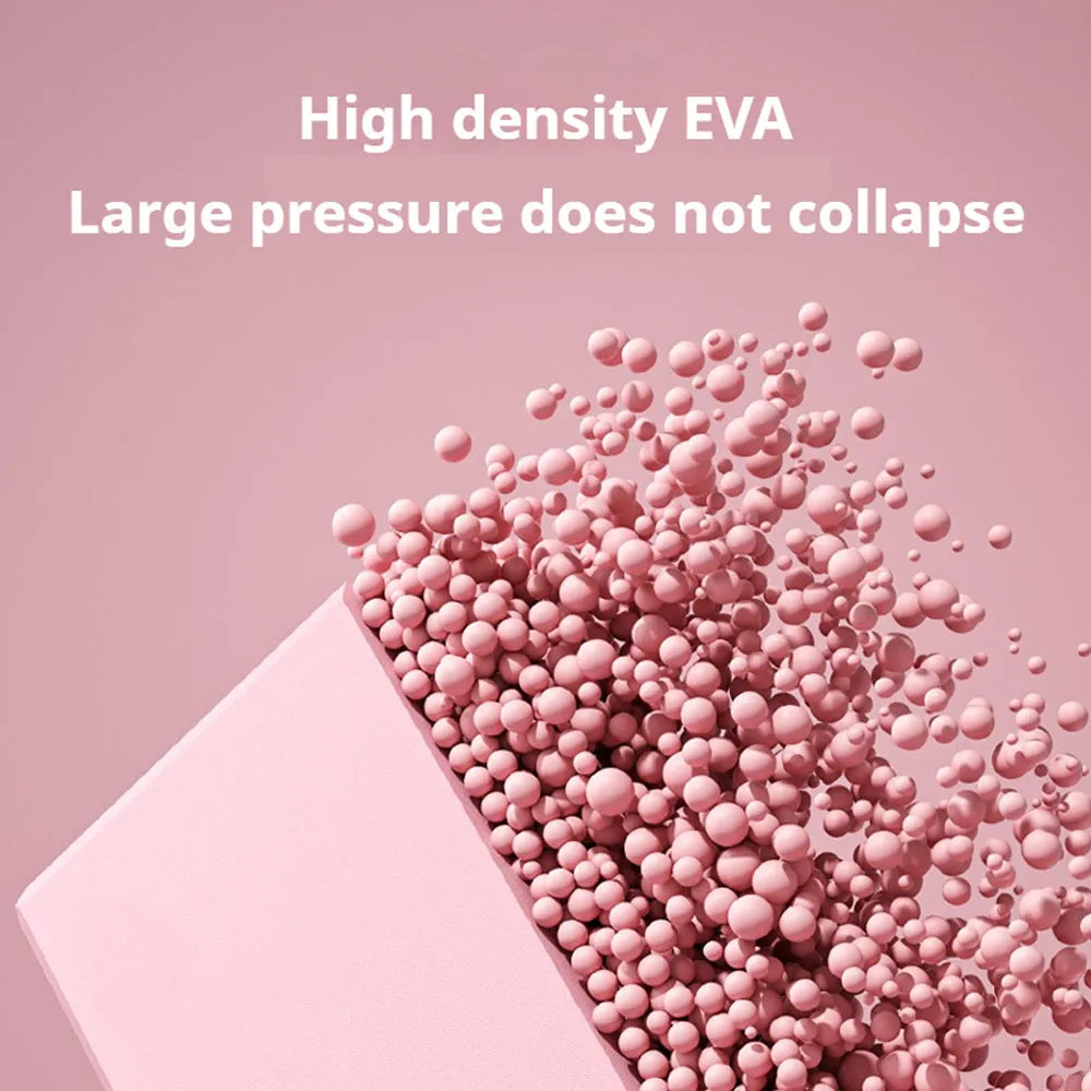 EVA foam yoga blocks in blue pink purple rose colours with grip ridges
