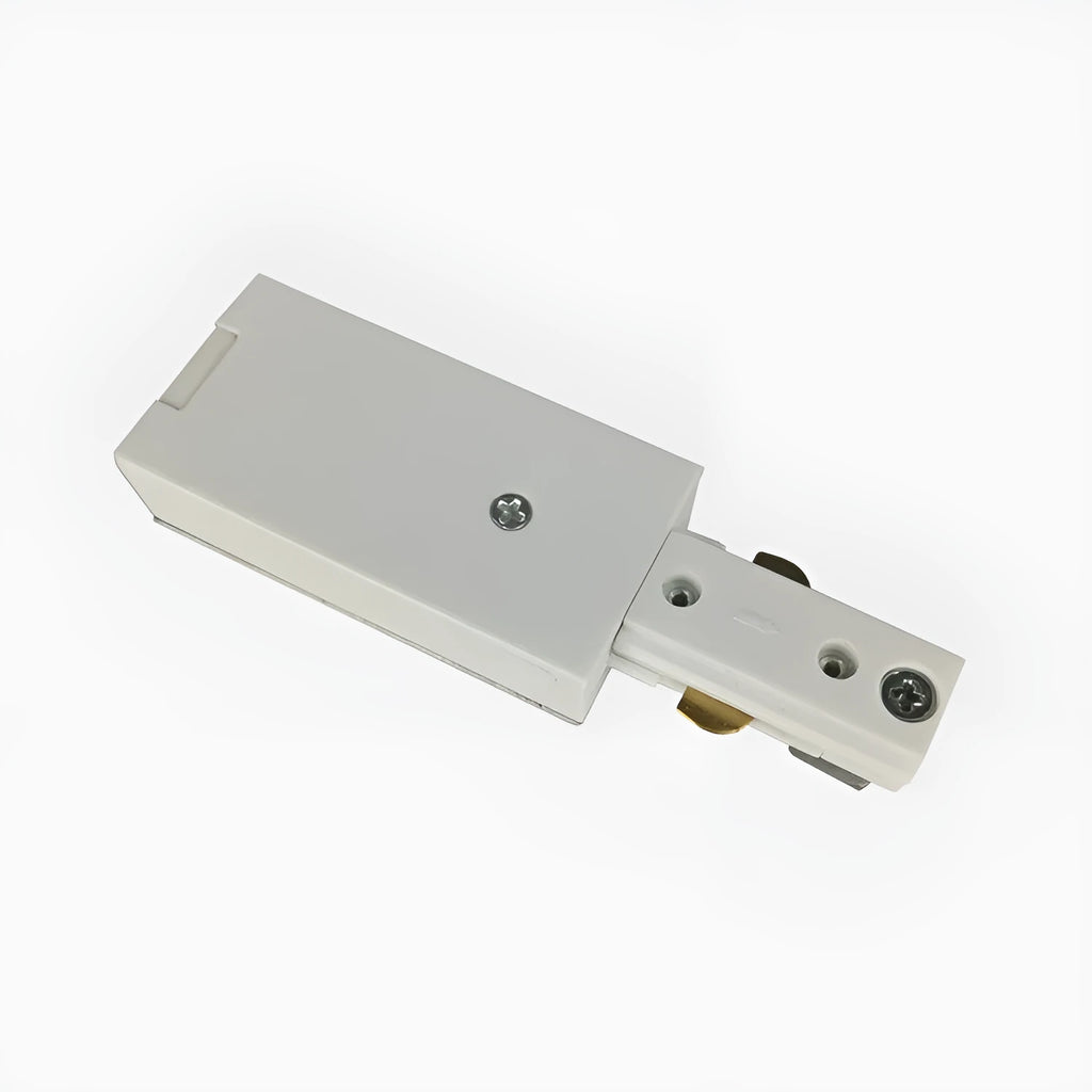 Three-wire LED track spotlight in white, 180mm overall size, PC copper construction