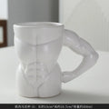 Muscle Men's Mug ceramic 300ml Matte Black creative coffee cup with muscle design