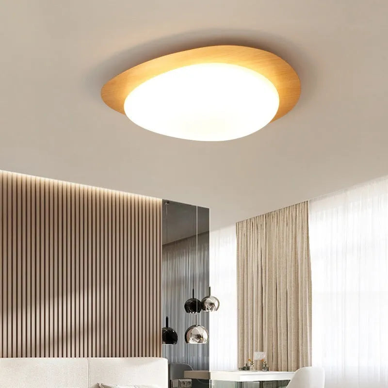 Chinese style master bedroom ceiling lamp with iron body and acrylic shade in multiple size options
