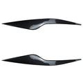 Ford Focus headlight eyebrow stickers in carbon fibre pattern and piano black ABS plastic
