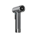 Wireless hair dryer in white, gray or pink with ABS shell, brushless motor, 3 speed gears and cold hot air settings.