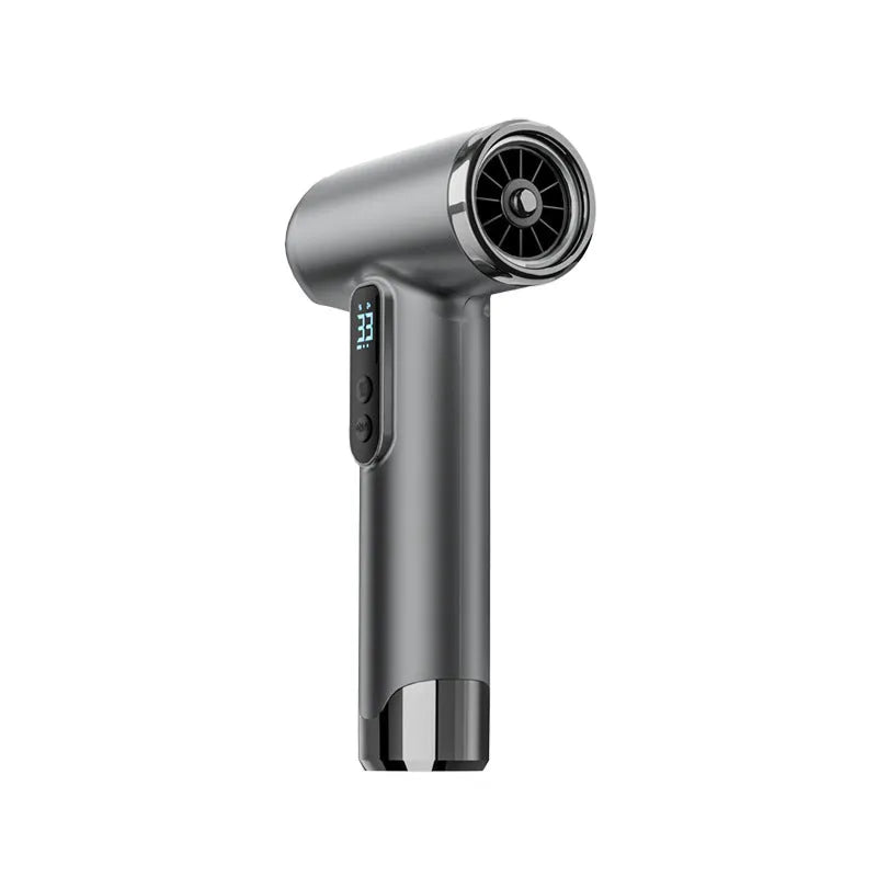 Wireless hair dryer in white, gray or pink with ABS shell, brushless motor, 3 speed gears and cold hot air settings.