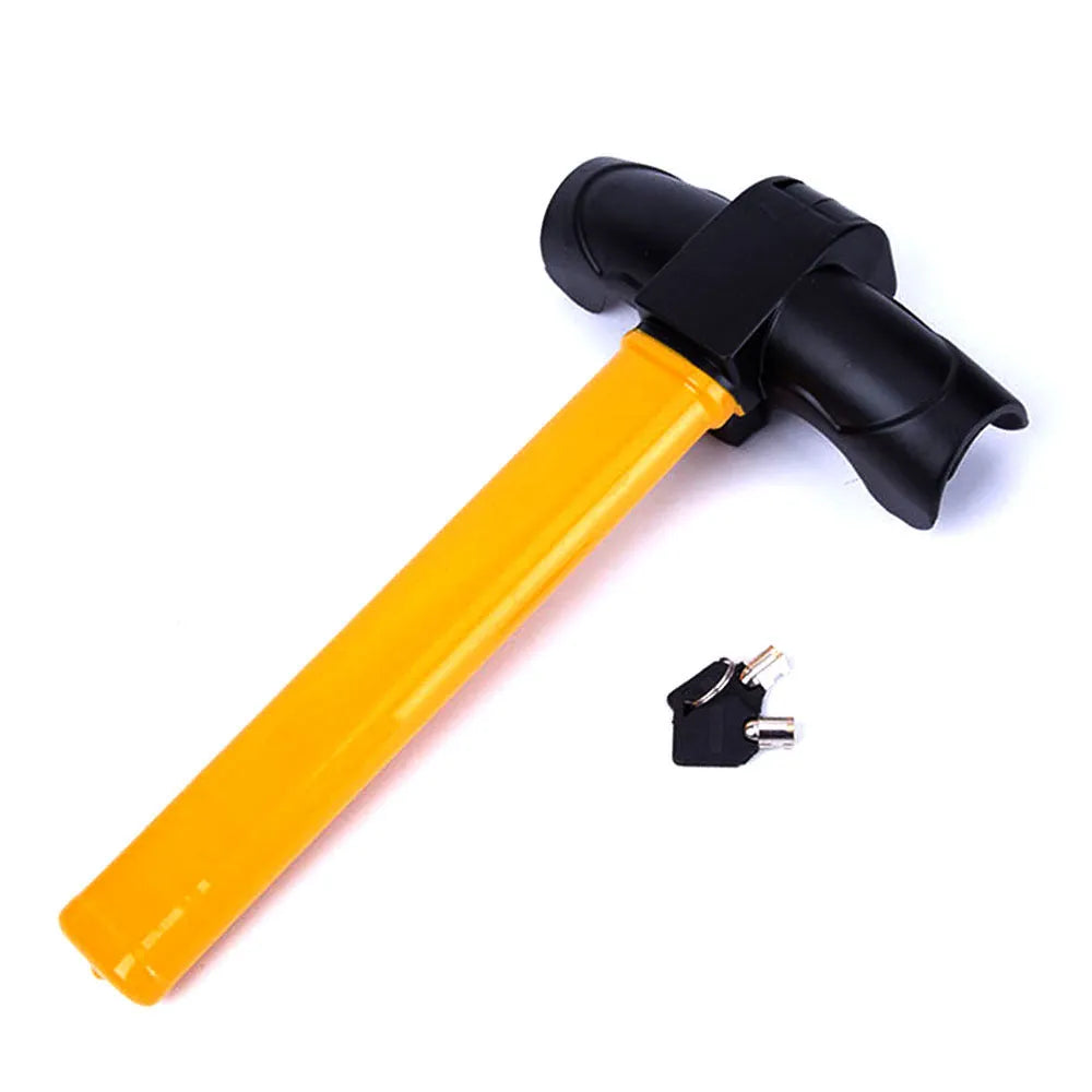 Yellow alloy one-piece steering wheel T lock for vehicle anti-theft security