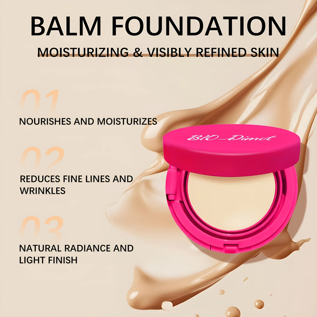 Liquid foundation cream in four nude shades: natural colour, cocoa colour, ivory white, deep flesh colour