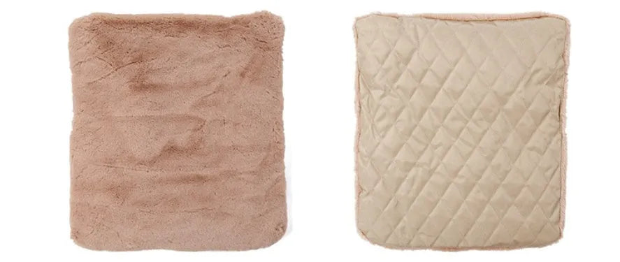2-in-1 pet dog carrier folding car seat pad, 60x50x61cm, beige option, with waterproof Oxford base