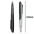 Black lossless recording pen with OLED display screen on a silver zinc alloy body