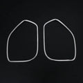 Two silver 304 stainless steel audio frame trim pieces for ROOX 40 Series car doors