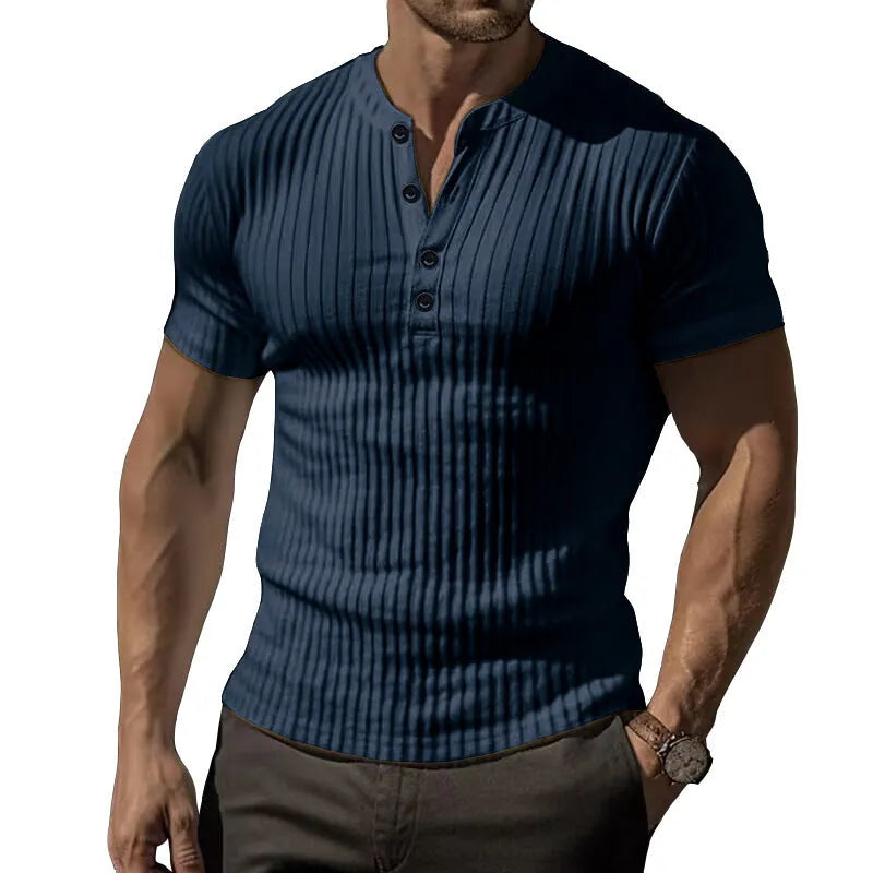 Men's slim-fit sports t-shirt in Army Green colour on a white background.