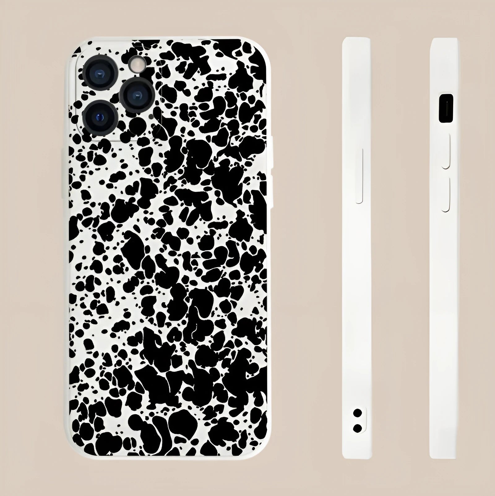 Liquid silicone phone protective case in antique white colour for Apple iPhone with soft texture
