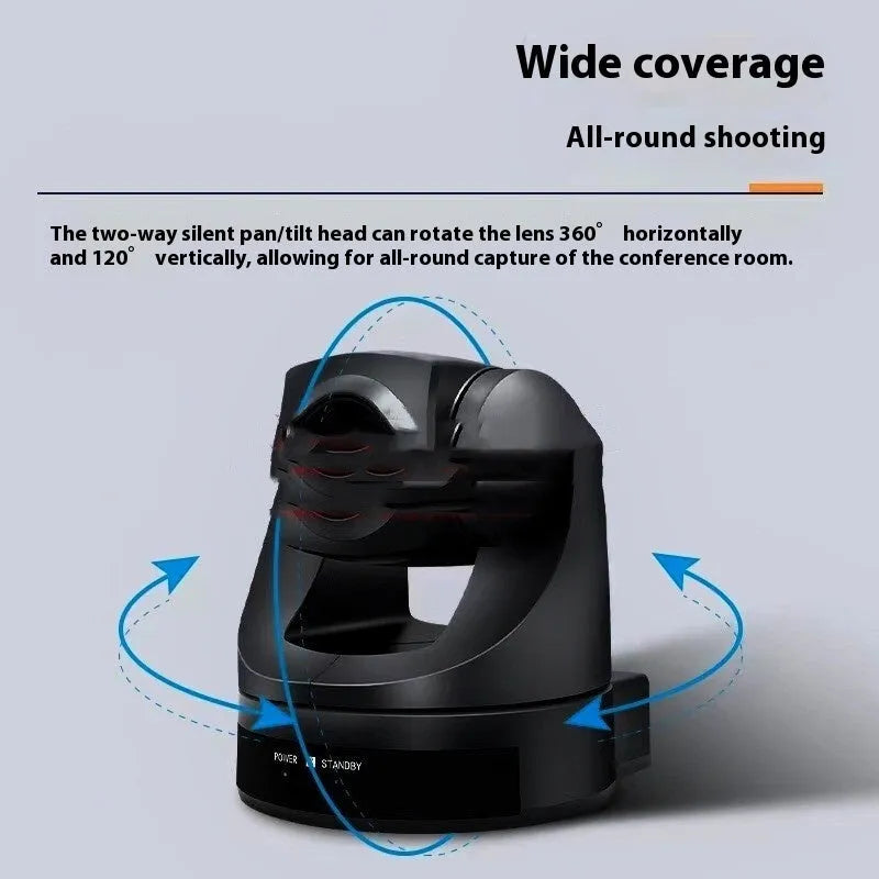 SH-HD10A video conference camera with 20x optical zoom, remote control, and data cable