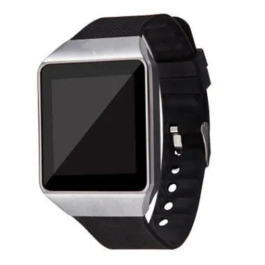 Smart watch with Bluetooth calling, 1.44 inch touch screen, black strap, on wrist showing call interface
