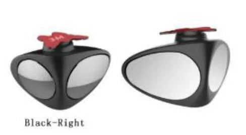 Double vision auxiliary car mirror triangle shape glass with ABS shell black or white
