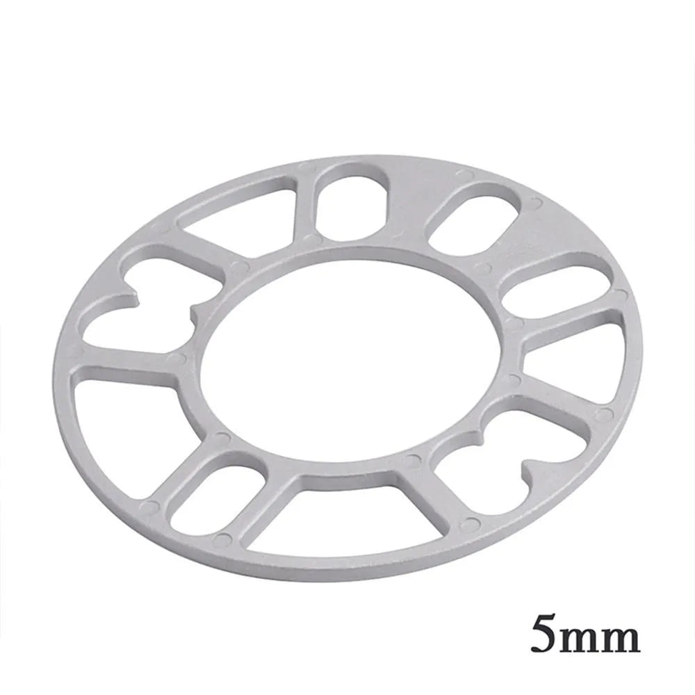Aluminium automobile wheel hub widening gasket spacer for brake clearance in multiple thickness options
