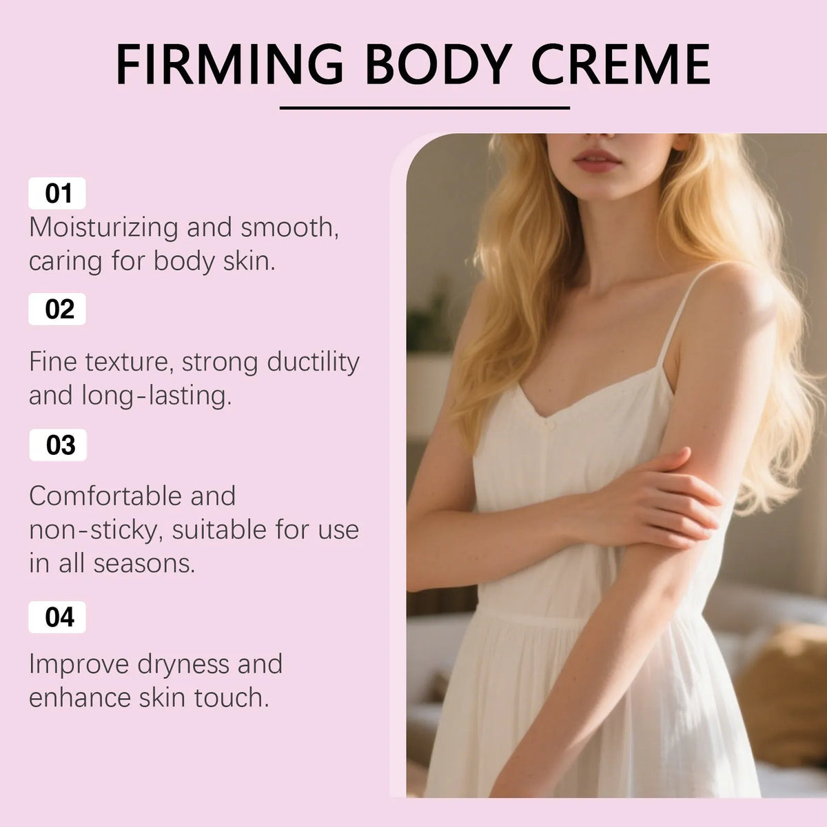 100g moisturising body lotion in rose, vanilla or coconut flavour with sweet almond, coconut and rose oil, compact 6.9x6.9x4.4cm container