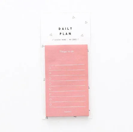 A5 schedule planning notepad with 50 sheets of 80g writing paper in pink or red options