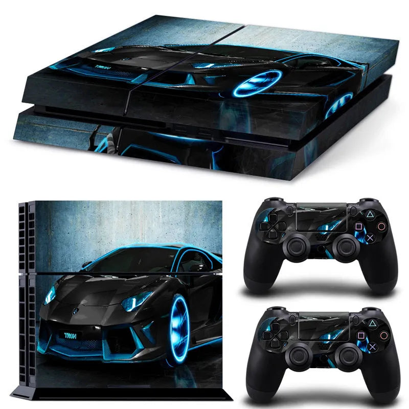 PS4 game console protective film skin sticker with high-definition print on a thin PVC material.