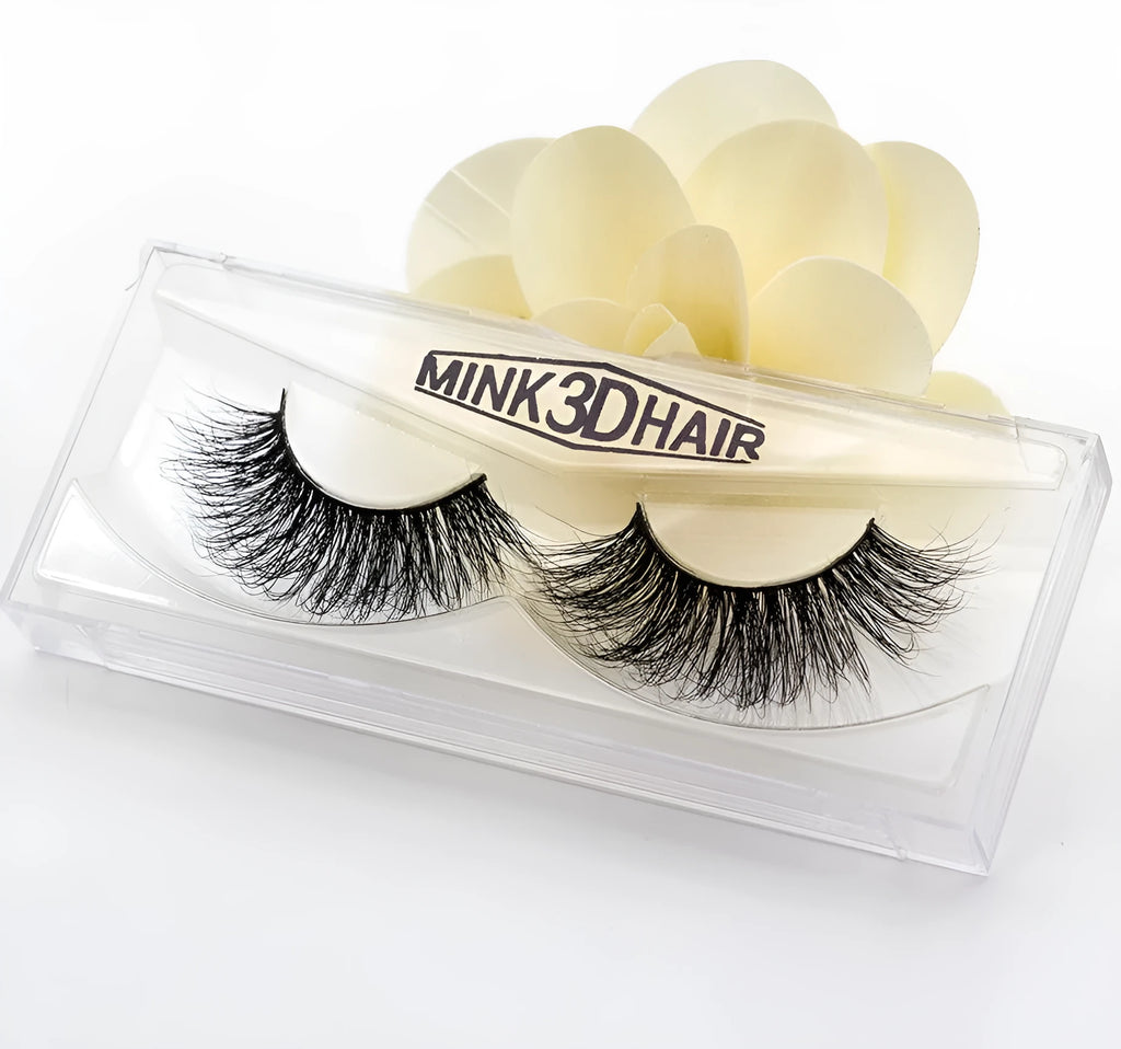 Handmade 3D mink full strip false eyelashes in family pack with 19 styles A01 to A19