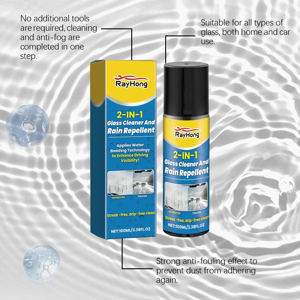 100ml car glass cleaning anti-fog spray bottle with trigger nozzle on white background