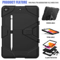 Flat all-inclusive protective sleeve case for iPad 10.2, back cover in silicone and plastic, available in eight colours.