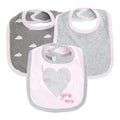 Cotton baby bib with three drool towels for 0-1 years, 80 g, in Style 1 and Style 2